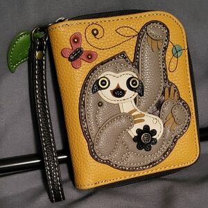 Charming Yellow and Gray Sloth Wallet
